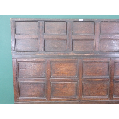 62 - A large section of 17th Century and later oak Panelling 6ft 2in x 5ft 7in