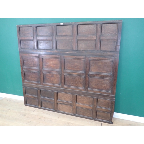 62 - A large section of 17th Century and later oak Panelling 6ft 2in x 5ft 7in