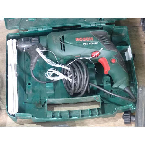 68 - A Boxed Makita Recipro Saw, a Boxed Bosch PSB 500 RE Drill, a Karcher Pressure Washer, an electric T... 