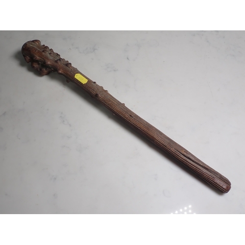 87 - An antique thorn Shillelagh 17in L