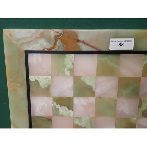 88 - An Onyx Chess Board Table Top, 18