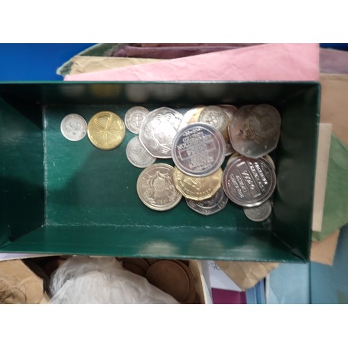 251 - A Collection of Various British and World Coins, to include, Farthings, 2012 £5 in pack and (OAC) an... 