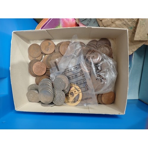 251 - A Collection of Various British and World Coins, to include, Farthings, 2012 £5 in pack and (OAC) an... 