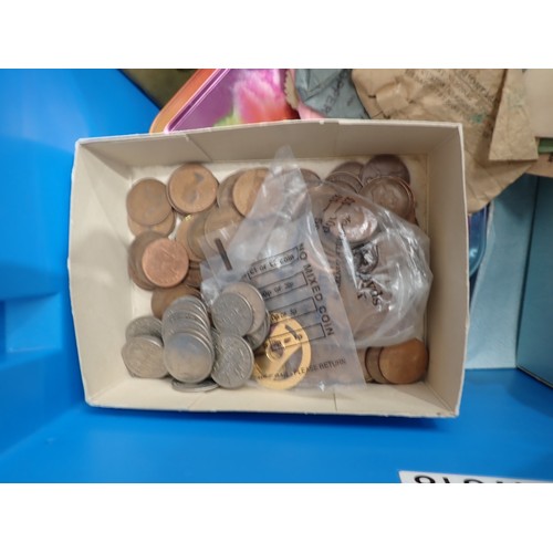 251 - A Collection of Various British and World Coins, to include, Farthings, 2012 £5 in pack and (OAC) an... 