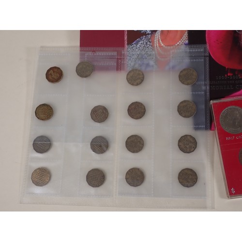 266 - A collection of British and World Coins, to include a Hamburg 1728 8 Schilling, an 1888 Half Crown, ... 