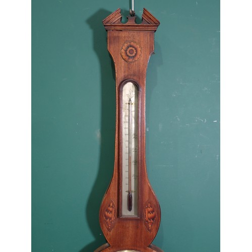 287 - A mahogany cased Banjo Barometer by 