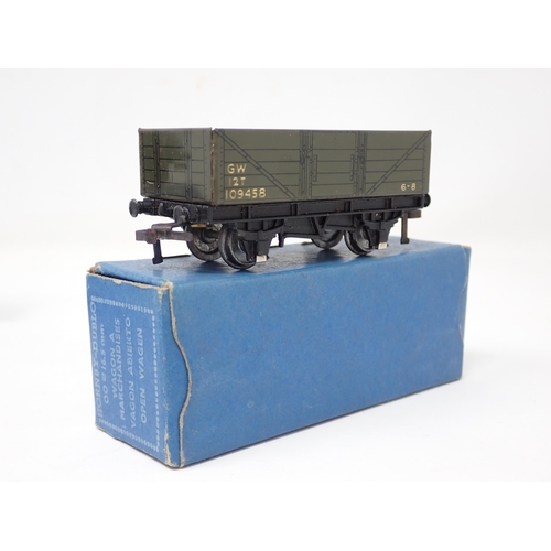 1030 - Two Hornby Dublo D1 GWR Wagons, nr mint and boxed. Comprising Open Wagon and late production Cattle ... 