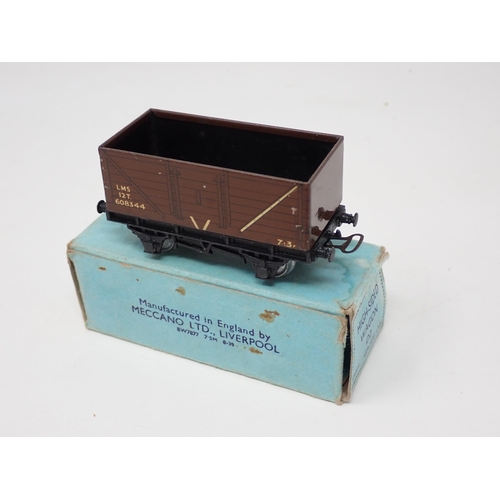 1032 - A Hornby Dublo D2 LMS High-sided Wagon and High-sided Coal. Both wagons in excellent condition, chas... 