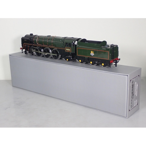 1075 - A boxed Ace Trains 0 gauge Britannia Class 4-6-2 Locomotive in pre-1956 logo B.R. green livery as No... 