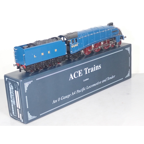 1076 - A boxed Ace Trains 0 gauge A4 Pacific 4-6-2 Locomotive 'Mallard' No.4468 in garter-blue post-War L.N... 