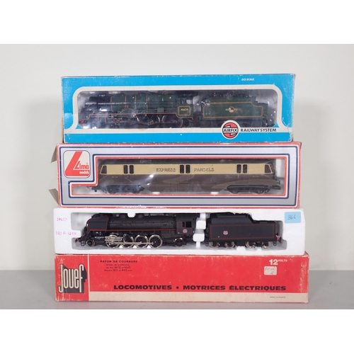 1084 - A boxed Airfix 00 gauge Scot Class 'The Welch Regiment', a boxed Lima diesel Railcar and a Jouef HO ... 