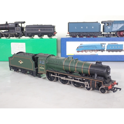 1087 - An unboxed Bachmann 00 gauge A4 Locomotive 'Miles Beevor' in L.N.E.R. blue livery, an unboxed Bachma... 