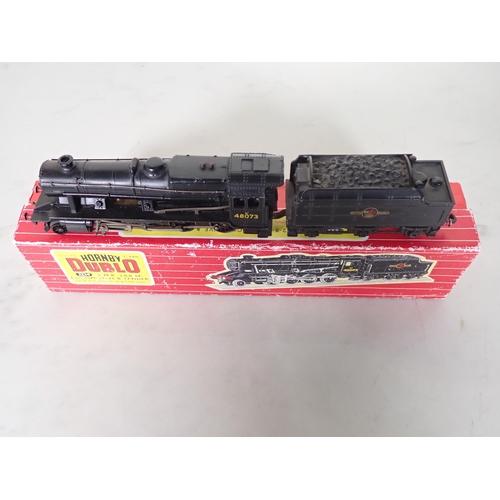 1110 - A boxed Hornby Dublo 2224 2-rail 8F 2-8-0 Locomotive No.48073, reproduction box base