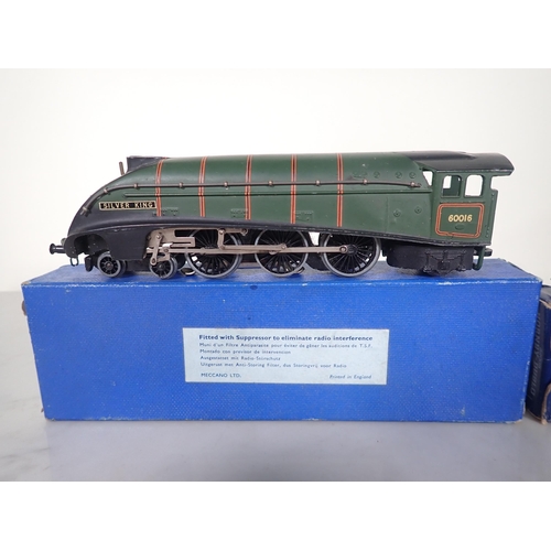 1111 - A Hornby Dublo EDL11 3-rail A4 Locomotive 'Silver King' with reproduction box base and original top ... 