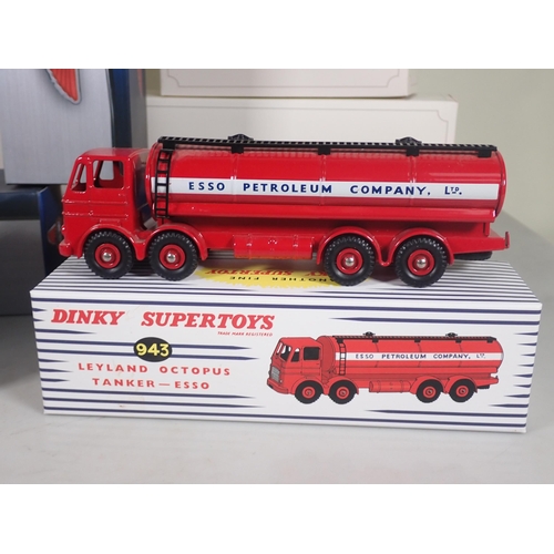 1130 - A boxed Atlas Dinky Toys No.943 'Esso' Leyland Octopus Tanker, a boxed No.920 Guy 'Heinz' Van, three... 