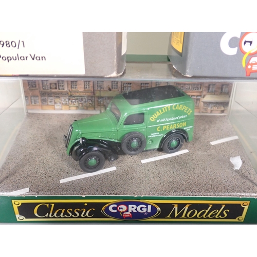 1132 - Twelve boxed Corgi Classica and other Corgi Models including Ford Popular Van, Bedford CA Pickfords ... 