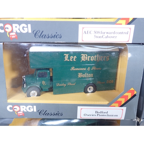 1134 - Fifteen boxed Corgi Classics Commercial Vehicles including Bedford type OB Coach, Renault Van, AEC 5... 