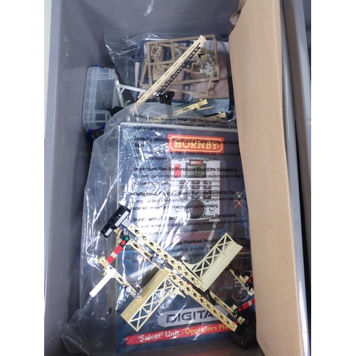 1138 - Three plastic boxes of Hornby 00 gauge Figures, Scenery and Platforms and a quantity of Hornby 00 ga... 