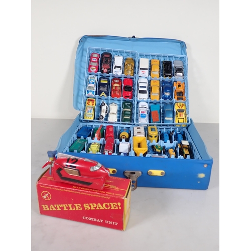 1164 - A Matchbox Collector's Case with full trays of Lesney, Matchbox and other diecast Vehicles and a box... 