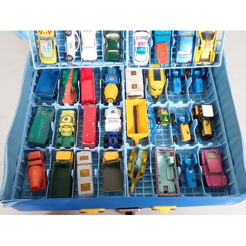 1164 - A Matchbox Collector's Case with full trays of Lesney, Matchbox and other diecast Vehicles and a box... 