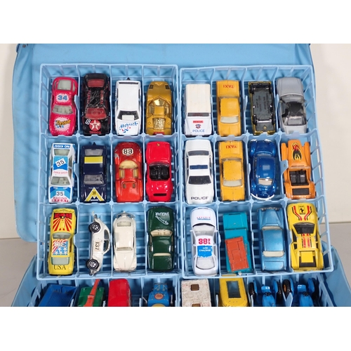 1164 - A Matchbox Collector's Case with full trays of Lesney, Matchbox and other diecast Vehicles and a box... 