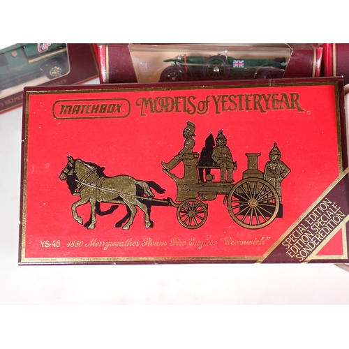 1174 - Twenty five boxed Matchbox Models of Yesteryear including Model 'A' Ford Van, Crossley Beer Lorry, M... 