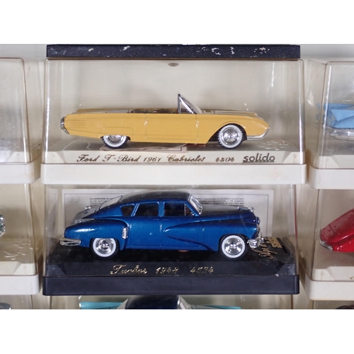 1178 - Twenty nine perspex box Solido Age D'or diecast Models and an Olympics Model Van