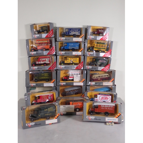 1184 - Twenty boxed Corgi Classics diecast Models including limited editions, 1929 Thorneycroft 'Puritan So... 