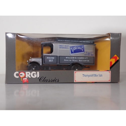 1185 - Twenty boxed Corgi Classics diecast Models including 'Leda Salt' Thorneycroft Box Van, 'Castrol' Mor... 