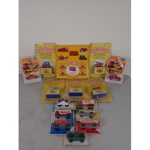 1191 - Five boxed Matchbox Originals reproduction diecast Models, a boxed Matchbox Series Commemorative Pac... 