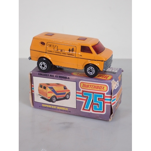 1193 - Five boxed Matchbox 75 diecast Models including No.15 Forklift Truck, No.17 The Londoner, No.65 Airp... 