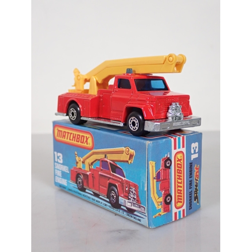 1195 - Five boxed Matchbox Superfast and 75 diecast Models including No.1 Dodge Challenger, No.13 Snorkel F... 