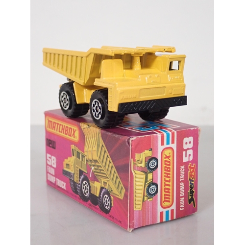 1196 - Five boxed Matchbox Superfast and 75 diecast Models including No.7 VW Golf, No.26 Site Dumper, No.38... 