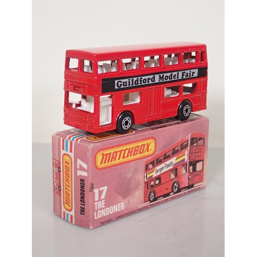 1197 - Five boxed Matchbox Superfast and 75 diecast Models including No.15 Fork Lift Truck, No.16 Badger Ro... 