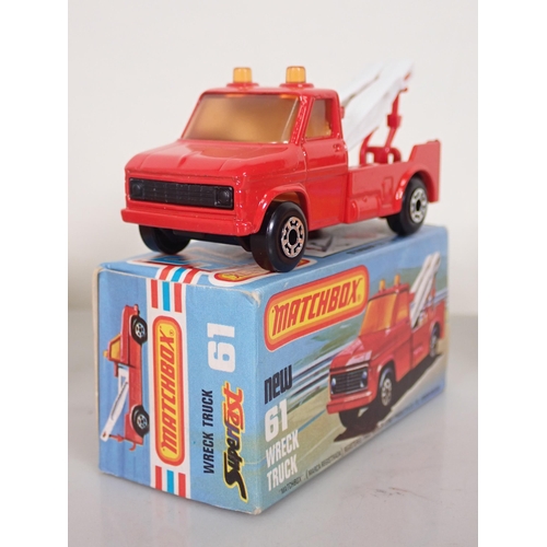 1200 - Five boxed Matchbox Superfast and 75 diecast Models including No.22 Blaze Buster, No.31 Caravan, No.... 