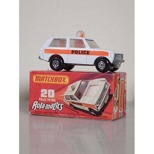 1206 - Five boxed Matchbox Superfast and 75 diecast Models including No.20 Police Patrol Rola-matics, No.32... 