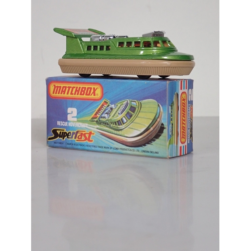 1208 - Five boxed Matchbox Superfast and 75 diecast Models including No.2 Rescue Hovercraft, No.19 Cement T... 