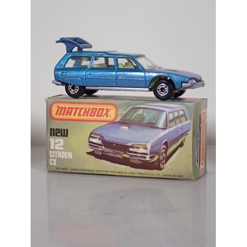 1209 - Five boxed Matchbox Superfast and 75 diecast Models including No.12 Citroen CX, No.56 Mercedes 450 S... 