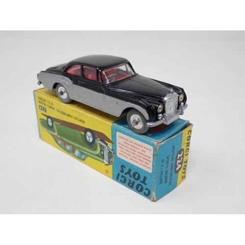 1211 - A boxed Corgi Toys No.224 black Bentley Continental Saloon