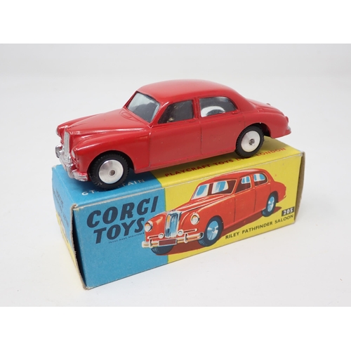 1212 - A boxed Corgi Toys No.205 red Riley Pathfinder Saloon