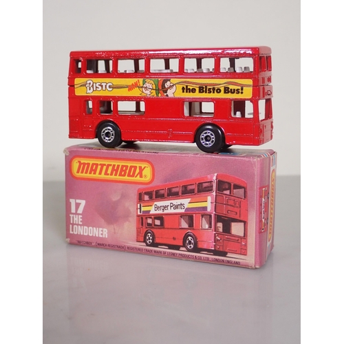 1221 - Five boxed Matchbox Superfast and 75 diecast Models including No.17 The Londoner, No.40 Horsebox, No... 