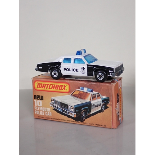 1222 - Five boxed Matchbox Superfast and 75 diecast Models including No.10 Plymouth Police Car, No.24 Diese... 