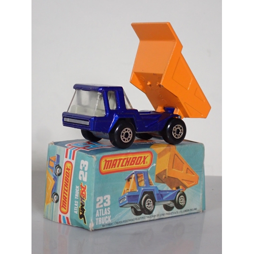 1224 - Five boxed Matchbox Superfast and 75 diecast Models including No.4 '57 Chevy, No.23 Atlas Truck, No.... 