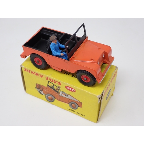 1231 - A rare boxed Dinky Toys No.340 Land Rover in orange with black interior