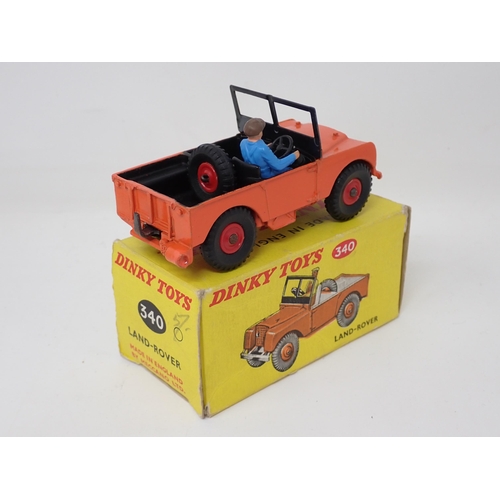 1231 - A rare boxed Dinky Toys No.340 Land Rover in orange with black interior