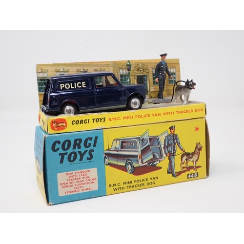 1236 - A boxed Corgi Toys No.448 B.M.C. Mini Police Van with tracker dog