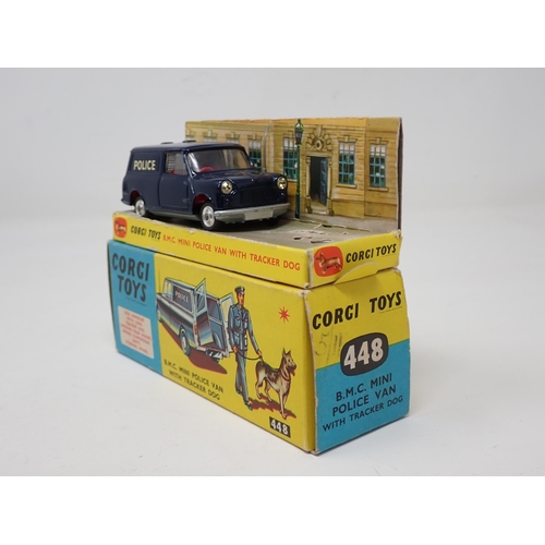 1236 - A boxed Corgi Toys No.448 B.M.C. Mini Police Van with tracker dog