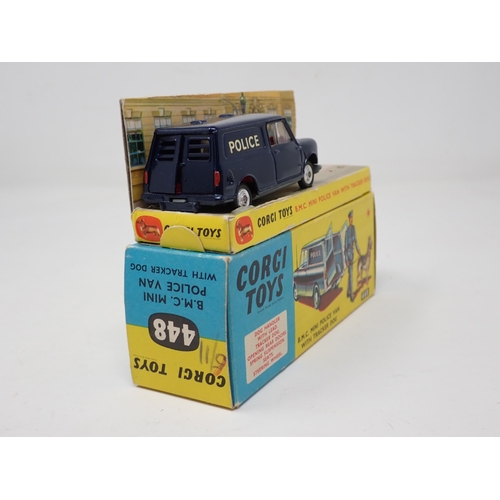 1236 - A boxed Corgi Toys No.448 B.M.C. Mini Police Van with tracker dog