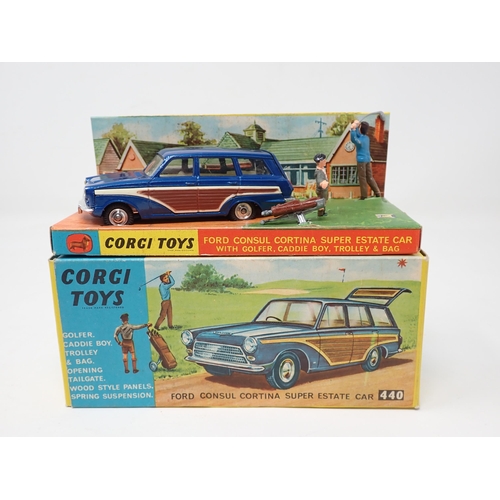 1237 - A boxed Corgi Toys Ford Consul Cortina Golfing Set