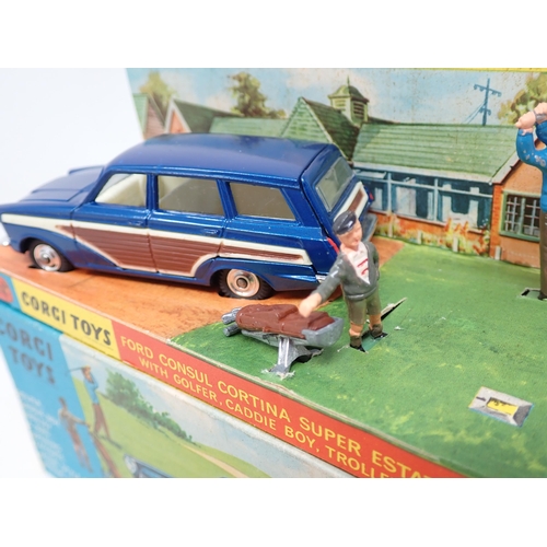 1237 - A boxed Corgi Toys Ford Consul Cortina Golfing Set